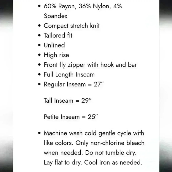 Eloquii 9-to-5 Black Stretch Slim Leg Pants Size 18R - Picture 15 of 15